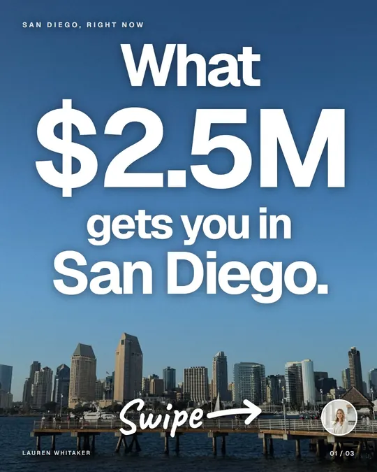 Video carousel cover about San Diego homes