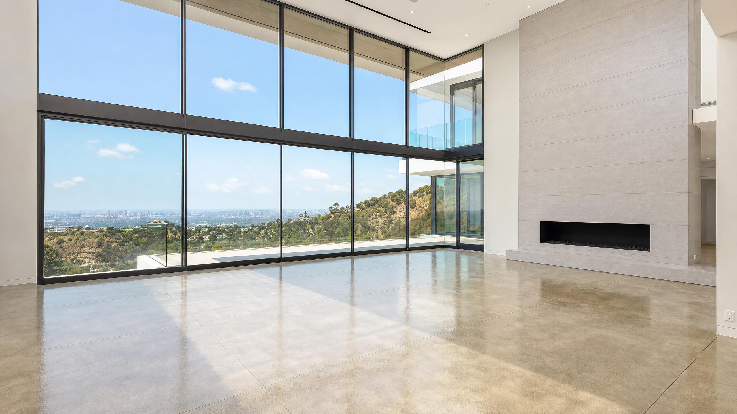 Modern living room before staging